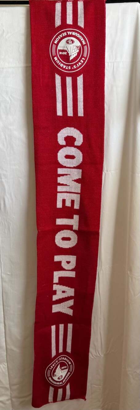 San Francisco 49ers 2014 Levi's Stadium Inaugural Season 'Come To Play' Scarf co